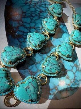 Feed Me Gems Texas Turquoise Heart Necklace